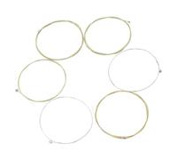WEKADRIN 6pcs Phosphor Bronze Acoustic Guitar Strings Pack Copper Alloy Folk Strings for Stable Tone and Wear Resistance Easy to Install Replacement for Musical Instruments