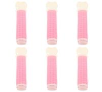 WEKADRIN 6Pcs Pink Self-Grip Hair Root Clips for Volume Volumizing Air Bangs Hair Rollers with Clip for Salon and Party Use