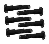 WEKADRIN 6pcs Plastic Trash Can Lid Hinge Pins with Nylon Latch for Outdoor Wheelie Bin 120l Replacement Accessories for Household and Commercial Garbage Bins