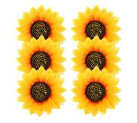 WEKADRIN 6pcs Sunflower Hair Clips Set with Duckbill Pins, Realistic Floral Hair Accessories for Women, Fashionable Flower Hairpins for Party and Everyday Styling