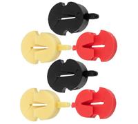 WEKADRIN 6pcs Violin Practice Rubber Mutes Sound Silencers for Volume Reduction Small Violin Accessories for Beginners and Professionals Portable and Yellow Red Black