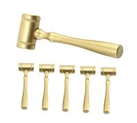 WEKADRIN 6PCS Wooden Judge Gavels Safe Lotus Wood Courtroom Hammers for Role Play Party Decorations Lawyer Auction Props Hammer Creative Group Gift