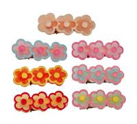 WEKADRIN 7pcs Acrylic Flower Hair Clips for Women Metal Barrettes with Sweet Floral Design Non-fading Headdress Accessories for Weddings Parties Daily Styling