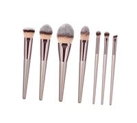 WEKADRIN 7Pcs Professional Eye Makeup Brush Set with Premium Nylon Fibers Gold Wooden Handles Soft Blending and for Eyeshadow Eyeliner and Detail Application