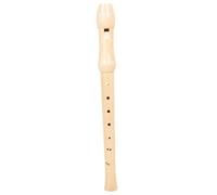 WEKADRIN 8-hole Practice Clarinet Instrument Portable Food Grade Wood Descant Recorder with Storage Bag Beige for School Ensembles and Music Lessons
