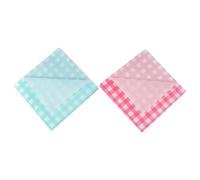 WEKADRIN 80pcs Gingham Paper Napkins Green Pink Pattern Decorative Napkins for Holiday Picnic Party Highly Absorbent Tissue with Vibrant Color and Chic Design Table Decoration