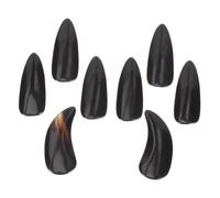 WEKADRIN 8pcs Guzheng Finger Picks Fake Nails for Adults and Beginners Protective Rounded Corners Comfortable Moderate Hardness Practice Tools for Guzheng Players