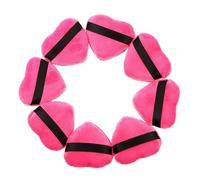 WEKADRIN 8pcs Heart Shape Makeup Puff with Strap Soft Velour Cosmetic Cushion for Foundation Loose Powder Blush for Wet and Dry Makeup Applications