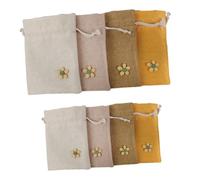 WEKADRIN 8pcs Multi-use Small and Medium Empty Sachet Bags with Delicate Perfume Scented for Wardrobe Storage Portable Refillable Pouch in Natural Colors for Spices Jewelry and Packaging