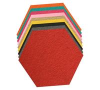 WEKADRIN 9pcs Hexagon Felt Wall Tiles Self-Adhesive Memo Pin Board for Office Home Classroom Decor with Multi-Color Bulletin Stickers Easy to Install and Arrange