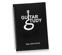 WEKADRIN A4 Guitar Music Notebook Six-String Score Book Portable Coil Music Book for Beginner Guitarists and Teaching