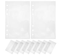 WEKADRIN A6 Plastic 6-Hole Binder Pockets, 20pcs Refillable Card Sleeves Binder Inserts, Removable Plastic Card Sleeves for 6-Ring Loose Leaf Notebook Filing, Office and School Use