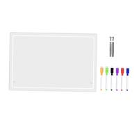 WEKADRIN Acrylic Desktop Memo Writing Board Transparent Dry Erase Planner Board with Pins Whiteboard Pens for Office Home Students Teachers Smooth Surface for Weekly Schedules and Reminders