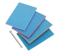 WEKADRIN Adhesive Fine Grit Sanding Sponge Pad for Model Crafting and Furniture Refinishing Soft Round Manual Sanding Tool with Strong Backing Wet and Dry Use for Plastic Model Polishing