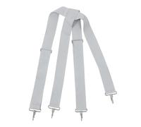 WEKADRIN Adjustable 5cm Wide Grey Snare Drum Strap with Metal Hooks, Double Shoulder Percussion Instrument Belt for Marching Bands and African Drums