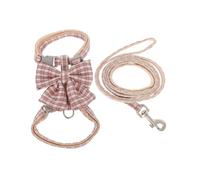 WEKADRIN Adjustable Cat Harness Vest with Traction Leash for Small Cats Lightweight Comfortable Walking Pulling Rope Escape Design Practical Pet Gift in Pink