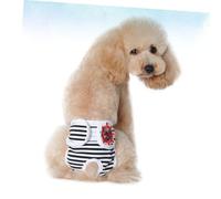 WEKADRIN Adjustable Pet Sanitary Pants for Female Dogs Stripe Pattern Black Breathable Dog Diapers for Menstruation Comfortable Safety Pants Protecting Home Furnishings From Stains