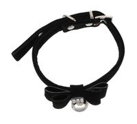 WEKADRIN Adjustable Velvet Cat Collar Rhinestone Decor Featuring Bell for Kittens and Dogs for Daily Wear