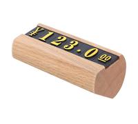 WEKADRIN Adjustable Wooden Price Display Cube Stand with Interchangeable Tags for Retail Pricing Elegant Minimalist Design Deformation Resistant Material for Jewelry and Shop Counters