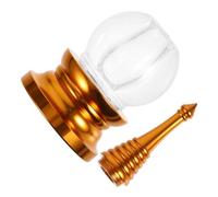 WEKADRIN Alloy Crystal Pagoda Statue Small Meditation Decor for Office Home Zen Buddhist Bodhi Tower Ornament for Shelf Study Desk Multifunctional Tibetan Decoration