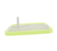 WEKADRIN Anti-slip Puppy Toilet with Standing Column for Indoor Pet Bathroom Training Plastic Mesh Tray for Small to Medium Dogs Easy-clean Reusable Potty Accessory