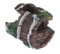 WEKADRIN Aquarium Broken Barrel Reptile Hideout Cave Small Spider Hide Shelter for Fish Tank Shrimp Breeding Natural Decoration for Terrarium and Scorpion Habitat