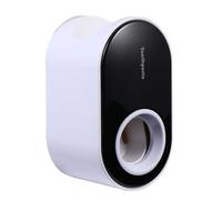 WEKADRIN Automatic Wall Mounted Toothpaste Dispenser Black Toothpaste Squeezer Holder for Bathroom No-Drill Installation Hygienic Touchless Design Space-Saving Organizer