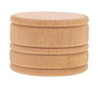 WEKADRIN Baby Tooth Box Wooden Organizer Beechwood Round Keepsake Storage Case 5x3.5cm for Boys and Girls’ Lost Teeth and Fetal Hair Collection