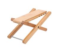WEKADRIN Bamboo Guitar Footstool Footboard Performance Pedal Natural Wood Color Adjustable Height for Acoustic Guitar Practice and Home Use