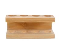 WEKADRIN Bamboo Toothbrush Head Holder Slots Natural Ventilated Toothbrush Storage Organizer Bathroom Countertop Accessories