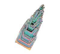 WEKADRIN Bismuth Crystal Mineral Specimen Irregular Shape Crystal Stone Decoration for Home Office Bedroom Aquarium Plant Pot Aesthetic Ornament