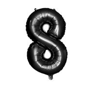WEKADRIN Black Foil Balloons Jumbo for Linking Self Sealing Valve Reusable Birthday and Anniversary Party Decoration Pack