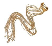 WEKADRIN Bling Ponytail Clip Long Tassel Chain Sparkly Hairpin for Women Hair Jewelry Accessory