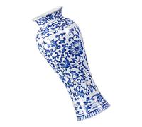 WEKADRIN Blue and White Porcelain Vase Ceramic Flower Arranging Pot for Fresh and Dried Flowers Medium Chinese Style Hydroponic Floral Decoration for Home Office Wedding Farmhouse Ambiance