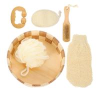 WEKADRIN Body Scrubber Kit with Foot File and Pumice Bath Brush for Dead Skin Removal and Deep Exfoliating Lightweight Skin Care Tools for Home Hotel and Dormitory Use