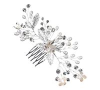 WEKADRIN Bridal Rhinestone Hair Comb Lightweight Wedding Hair Accessory for Bridesmaids and Bride Silver Crystal Headpiece with Shimmering Bling Comfortable All Day Wear Elegant Design
