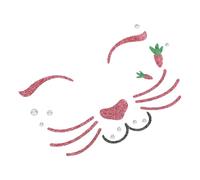 WEKADRIN Bunny Face Stickers Easter Temporary Decal 3d Glitter Crystal Rabbit Makeup Party Stage Face Decoration for Boys and Girls Cosplay Animal Favor