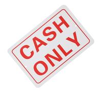 WEKADRIN Cash Only Sign Lightweight Aluminum No Credit Card Checks Accepted Cash Payment Sign for Business Retail Store Office Use