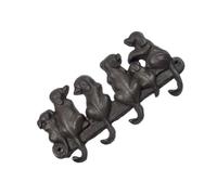 WEKADRIN Cast Iron Dog Shape Wall Hook Black Heavy Duty Coat Hat Holder Rustic Animal Design for Entryway Key Storage Gift for Dog Lovers Pastoral European Style