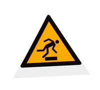 WEKADRIN Caution Tripping Floor Decal Warning Sign Watch Your Step Sticker Bold Pattern Safety Road Decal for Uneven Surfaces and Cluttered Walkways