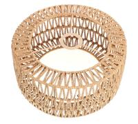 WEKADRIN Ceiling Light Straw Rope Lampshade Large Yellow Handwoven Cover for Hotel Cafe Restaurant Decoration