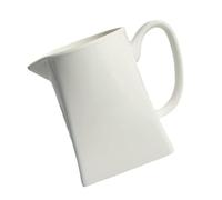 WEKADRIN Ceramic Espresso Pitcher Small Milk Jug with Precision Spout White Porcelain Creamer for Coffee Tea Afternoon Serving