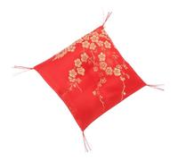 WEKADRIN Ceramic Fortune Cat Bottom Cushion with Floral Pattern Non-slip Soft Square Mat for Home Decor Cloth Material Small Figurine Base Pad Washable Decorative Cat Ornament