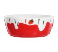 WEKADRIN Ceramic Small Bowl Hamster Food Bowl Anti-Spill Design Washable Pet Feeding Basin Suitable for Rabbits Guinea Pigs Chinchillas and Hedgehogs Cage Use