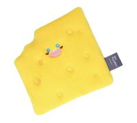 WEKADRIN Cheese Shaped Pet Snuffle Pad with Squeaky Sound, 12x11cm Foraging Mat for Dogs, Interactive Hide-and-seek Treat Toy, Soft Fabric Feeding Mat for Dog Enrichment and Mental Stimulation