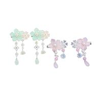 WEKADRIN Chinese Style Headdress Little Girl Hairpins 2 Pairs Flower Ancient Hair Clips Tassels for Boys and Girls Princess Hanfu Headwear