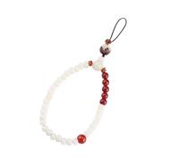 WEKADRIN Chinese Style Jade Agate Phone Chain Decorative Cellphone Lanyard Lightweight Anti-lost Wrist Strap for Women DIY Mobile Phone Cases Bags Keychains