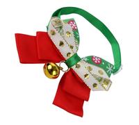 WEKADRIN Christmas Pet Collar for Cat and Dog Bell Adjustable Cute White Bowknot Design for Holiday Outfit