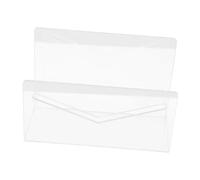 WEKADRIN Clear Acrylic Envelope Holder Desktop Organizer for Letters Postcards and Mail Transparent Multifunctional Desk Mail Organizer with Stable File and Card Display Stand for Office