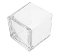 WEKADRIN Clear Glass Hydroponic Flower Vase Thick Square Cube Planter for Wedding Centerpieces and Home Decor Transparent Desktop Ornament for Floral Arrangements and Tabletop Display